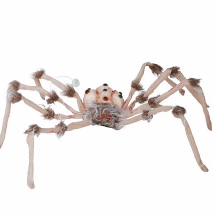 Araña Falsa De Halloween Con Luz 80cm