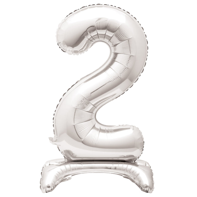 Globo Foil Figura 2 Plata Estándar 76cm
