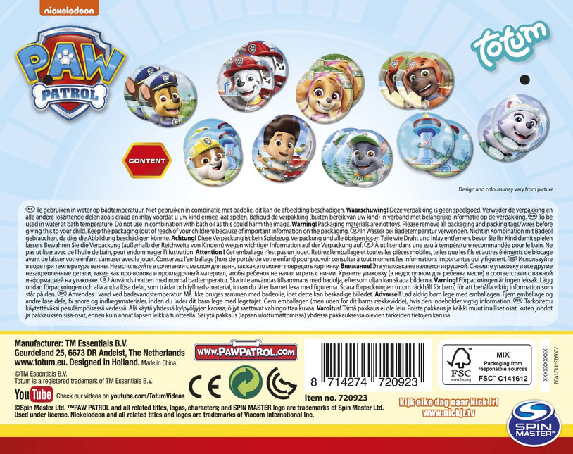 Memo de baño Paw Patrol