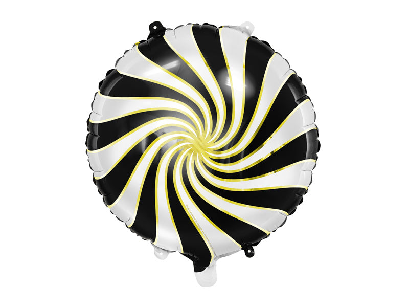 Globo de Helio Caramelo Negro Vacío 35cm