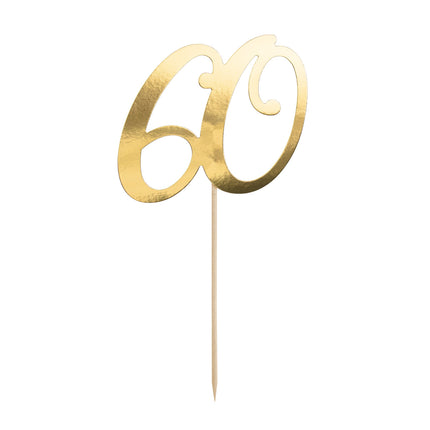 Adorno para tarta 60 Años Oro 21cm
