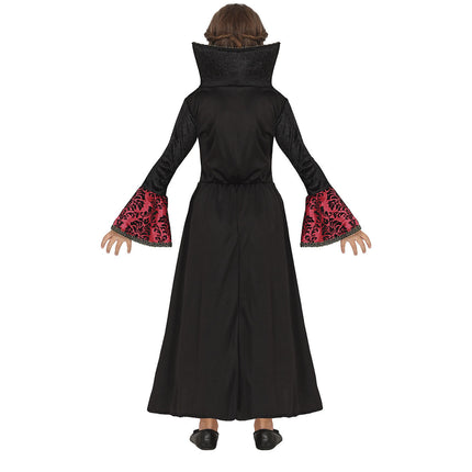 Disfraz Vampiro Halloween Niña Negro Rojo