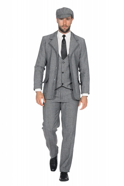 Traje Chaqueta años 20 Rugientes Hombre Gris