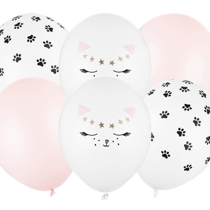 Globos Gato 30cm 6pcs