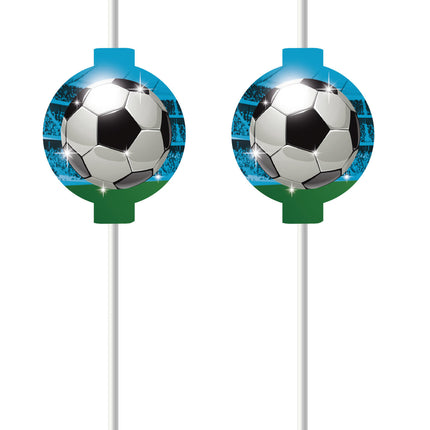 Pajitas de fútbol 4 unid.