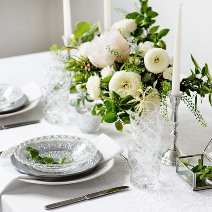 Tejido de Organza Blanco Perlas 48cm 9m