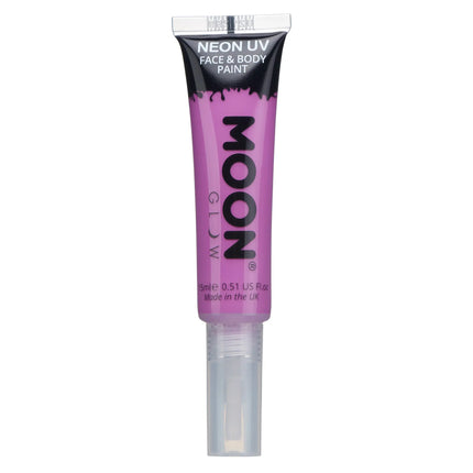 Moon Glow Pintura Facial UV Neón con Aplicador Morado Intenso 15ml