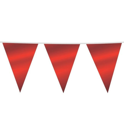 Línea de bandera roja metálica XL 10 m