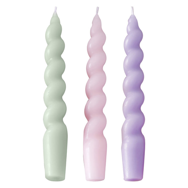 Velas de Colores Pastel 3uds