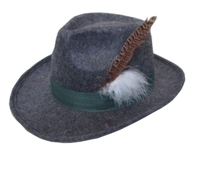 Oktoberfest Sombrero Tiroler Baviera Gris
