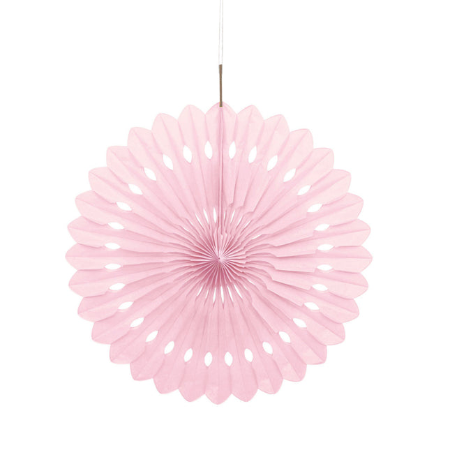 Abanico de Papel Rosa Claro 40cm