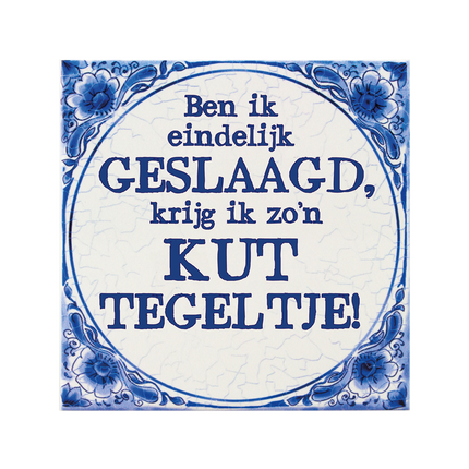 Azulejo Azul de Delft Coño Exitoso 14,5cm