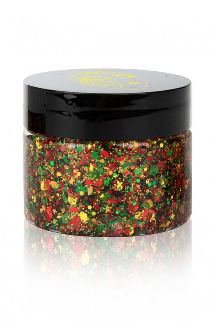 PXP Purpurina Prensada Crema Grande Rojo/Amarillo/Verde 40ml
