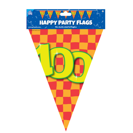 Línea de bandera 100 años de color 10 m