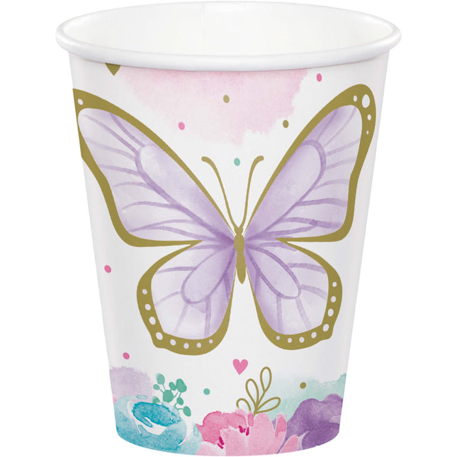 Vasos Mariposa 8uds.