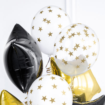 Globos Transparentes Estrellas de Oro Translúcidos¬†