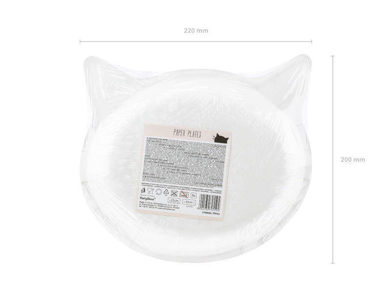 Platos Gato 22cm 6ud