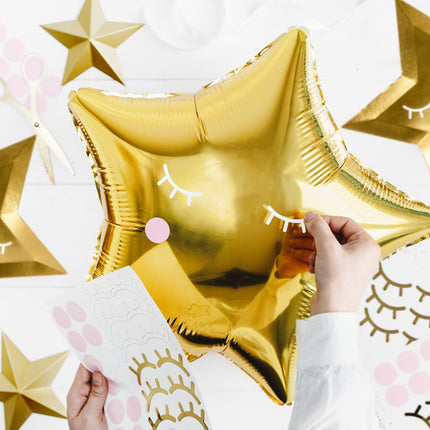 Globo de Helio Estrella Oro Brillante Vacío 48cm
