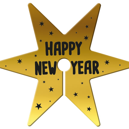 Marcadores de vidrio Feliz Año Nuevo 12 piezas