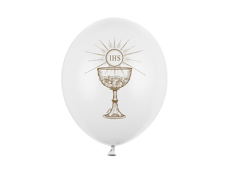 Globos Comunión Blanco 30cm 6pcs