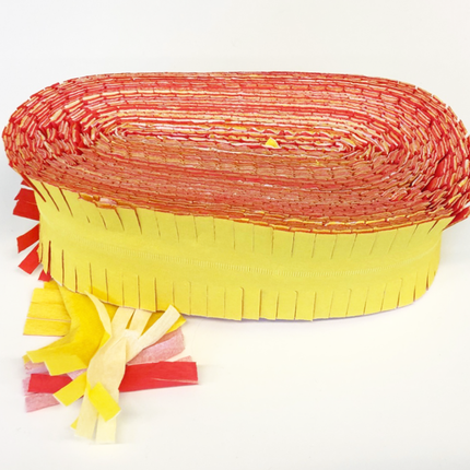 Guirnalda Crepé Rojo Blanco Amarillo Ignífuga 24m