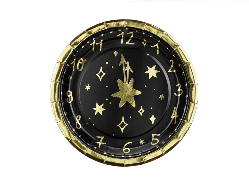 Reloj Etiquetas Bebida Nochevieja 6pcs