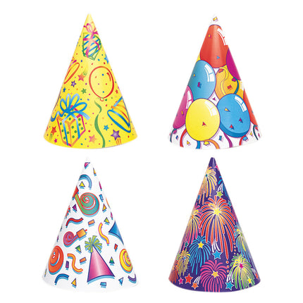 Sombreros de Fiesta Surtidos 25.6cm 8pcs