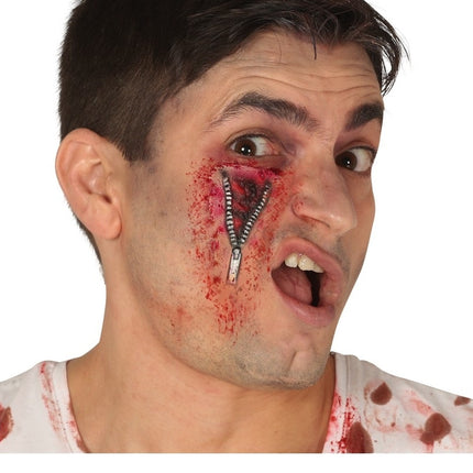 Cremallera para heridas oculares de Halloween
