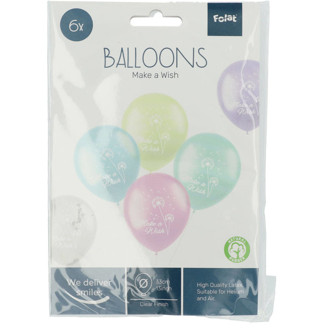 Globos Pide Un Deseo 33cm 6pcs