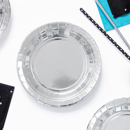 Platos de plata 18cm 6pcs