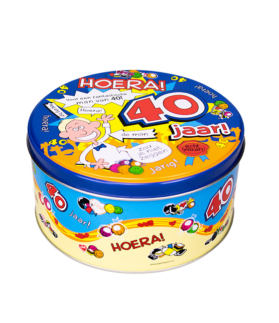 Tambor de Caramelo 40 Años Hombre 14cm