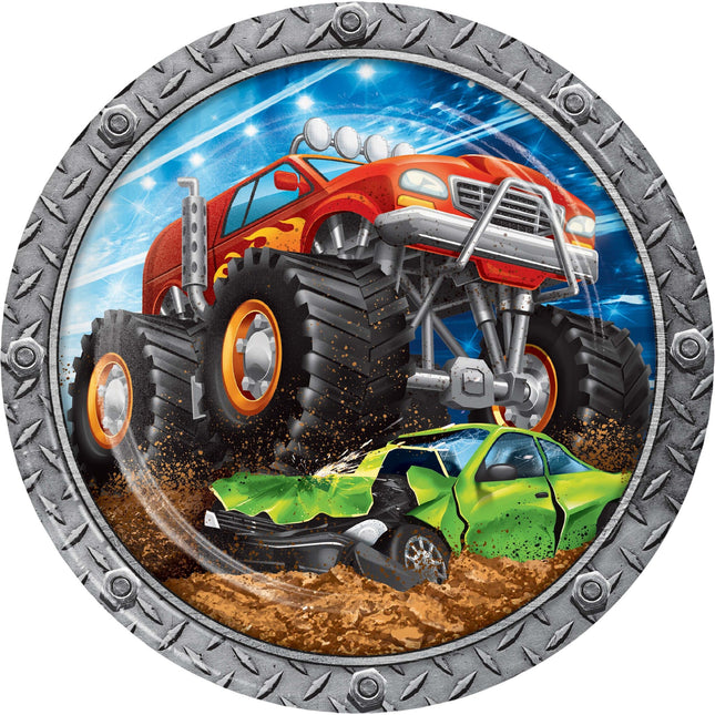 Platos Monster Truck 23cm 8ud