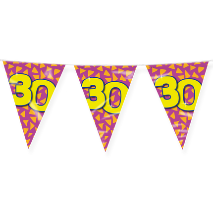 Línea de bandera 30 años de color 10 m