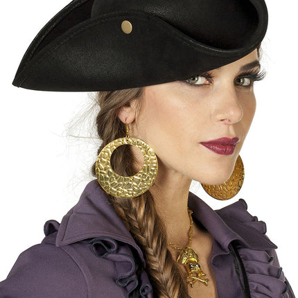 Broches negros para sombrero pirata