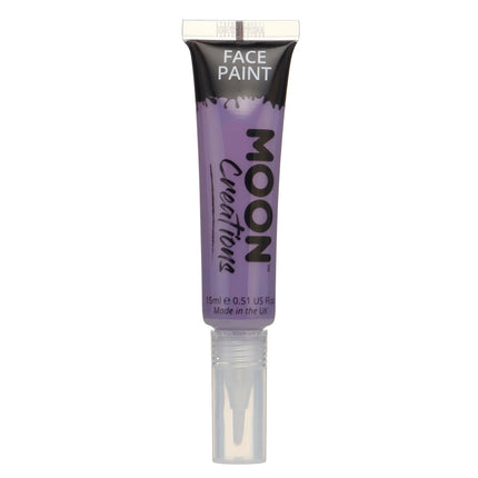 Moon Creations Pintura facial con pincel aplicador morado 15ml
