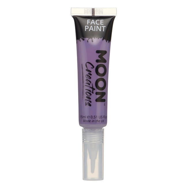 Moon Creations Pintura facial con pincel aplicador morado 15ml