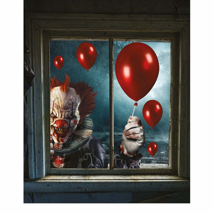 Decoración para ventanas de Halloween Payaso