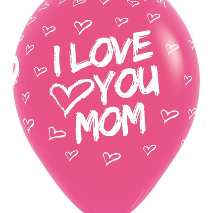 Globos Te Quiero Mamá Mix 30cm 25pcs
