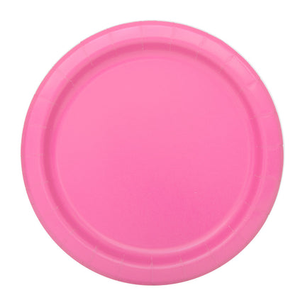 Platos Fucsia Redondos 17.5cm 8pcs