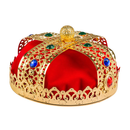 Corona Rey Oro Rojo 22cm