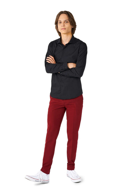 Camisa Negra Niño Adolescente <tc>OppoSuits</tc>
