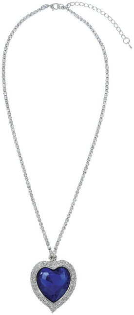 Collar Plata Corazón Azul