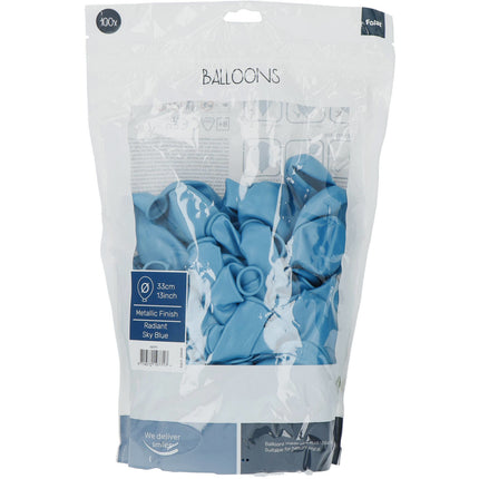 Globos Azul Claro Azul Cielo Metalizado 33cm 100pcs