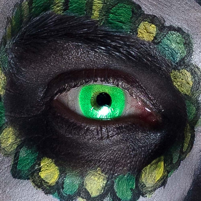 Halloween Lentes Mensuales Uv Flash Verde