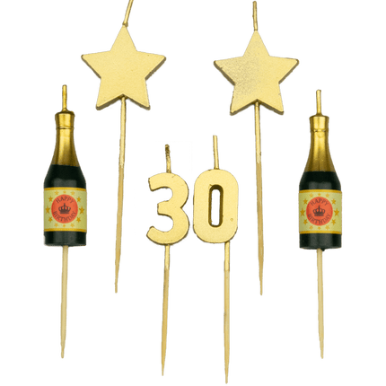 Velas 30 Años Champán 17,5cm