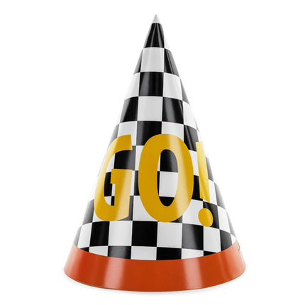 Sombreros de fiesta de carreras 16cm 6pcs