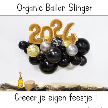 Globos DIY Kit Globos Oro Orgánico Año Nuevo