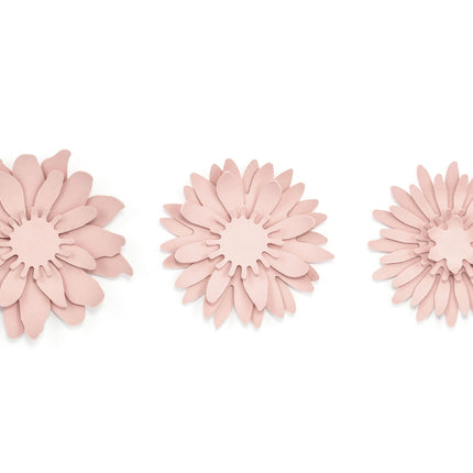 Flores de Papel Rosa Pastel 3pcs