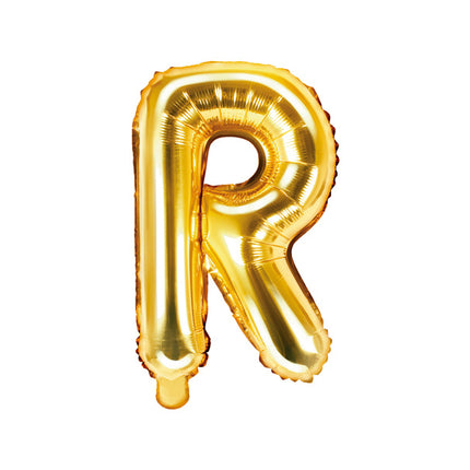 Globo Letra R Oro Vacío 35cm