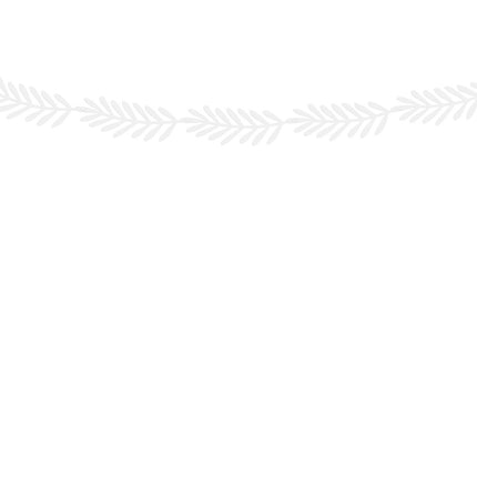 Decoración Colgante Hojas Blanco 1,8m
